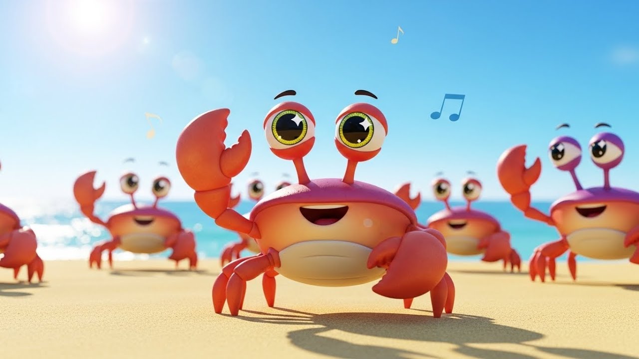 Забавный краб играет на барабане «Бум Бум» 🦀🥁😄 | мультфильм для детей и весёлые приключения