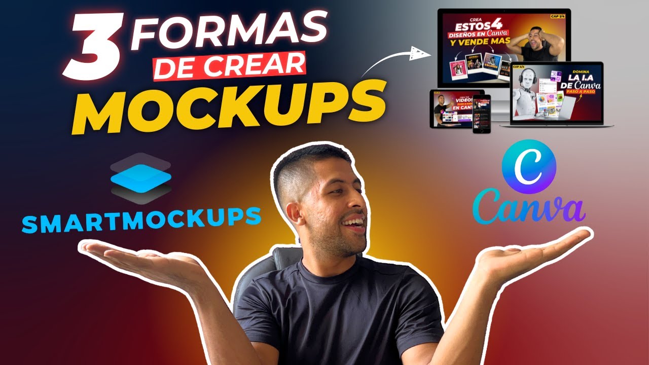 Como hacer MOCKUPS en Canva y Smartmockups GRATIS [2024] - PASO A PASO - Tutorial Paso a Paso