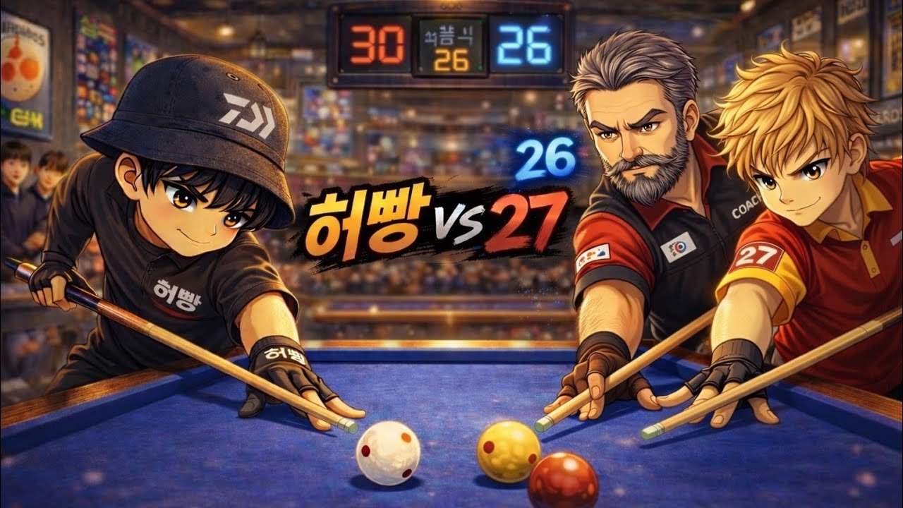 순천 프리미엄 더케이 당구장 라이브 허빵30 vs 26