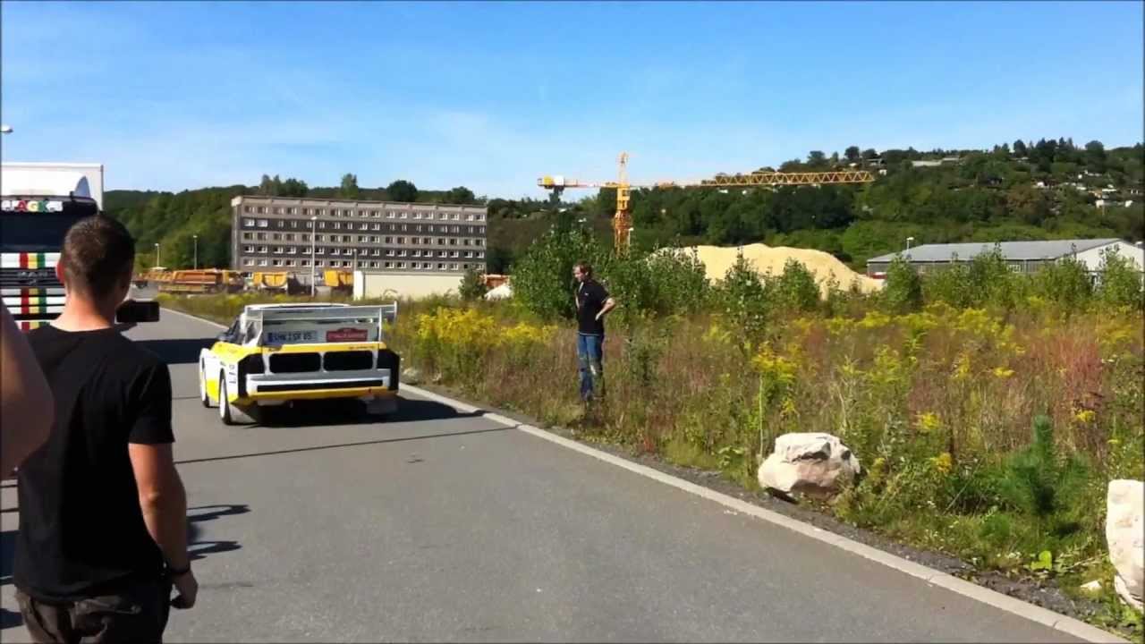 Stig Blomqvist Audi Sport quattro S1 show drive Gera, Germany