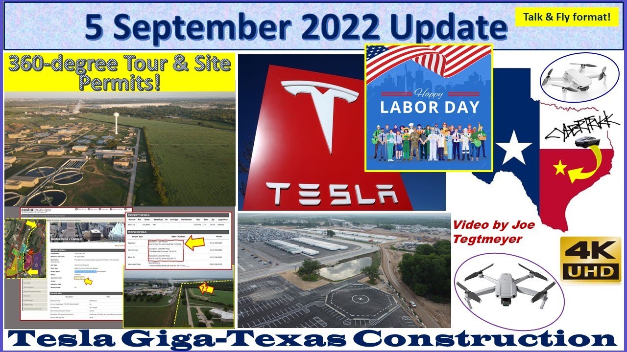 Tesla Gigafactory Texas 5 September 2022 Cyber Truck & Model Y Factory Construction Update (07:35AM)