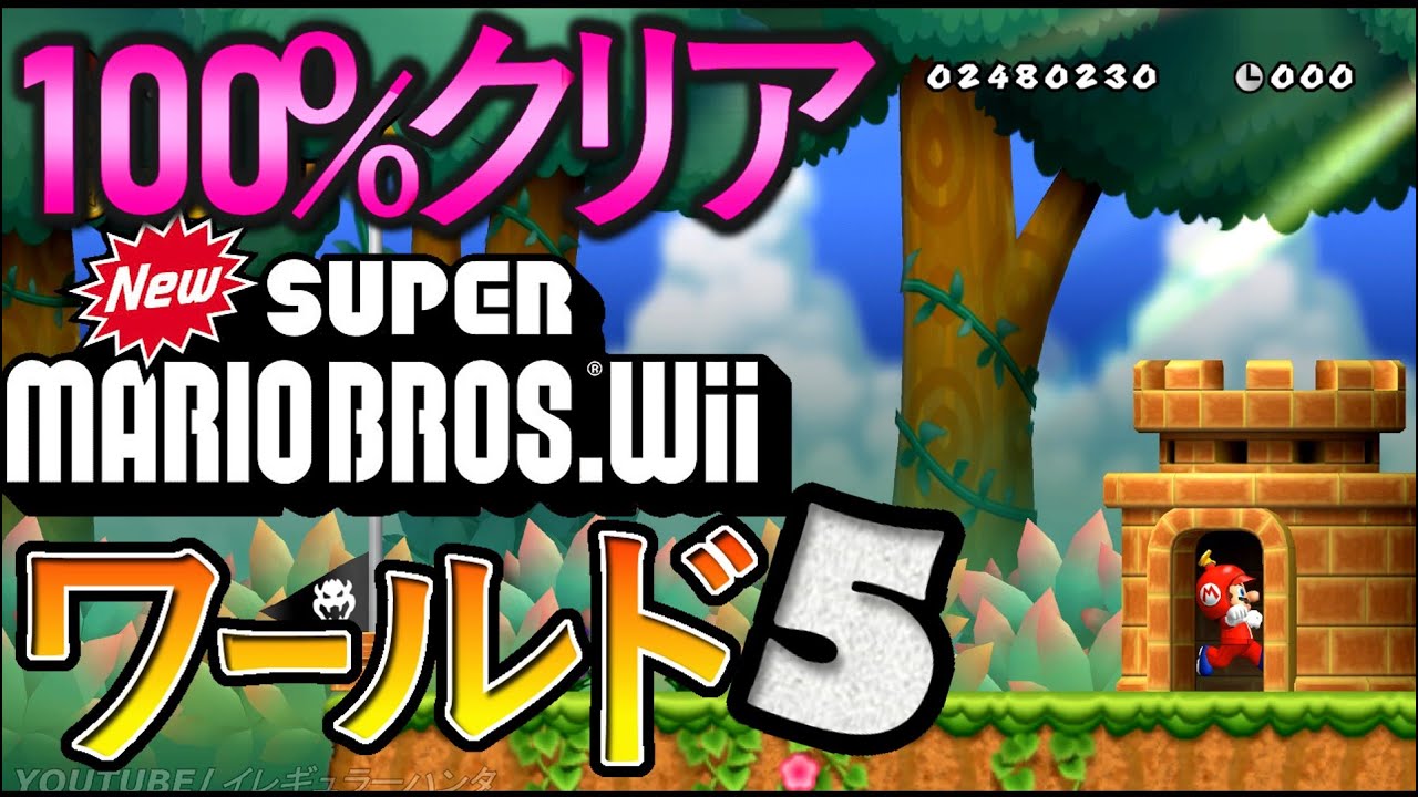 NEWスーパーマリオブラザーズWii 【ワールド5】 無傷