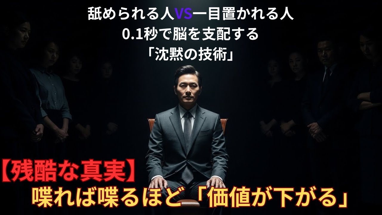 舐められる人と一目置かれる人の決定的な差。0 1秒で脳を支配する「沈黙の技術」