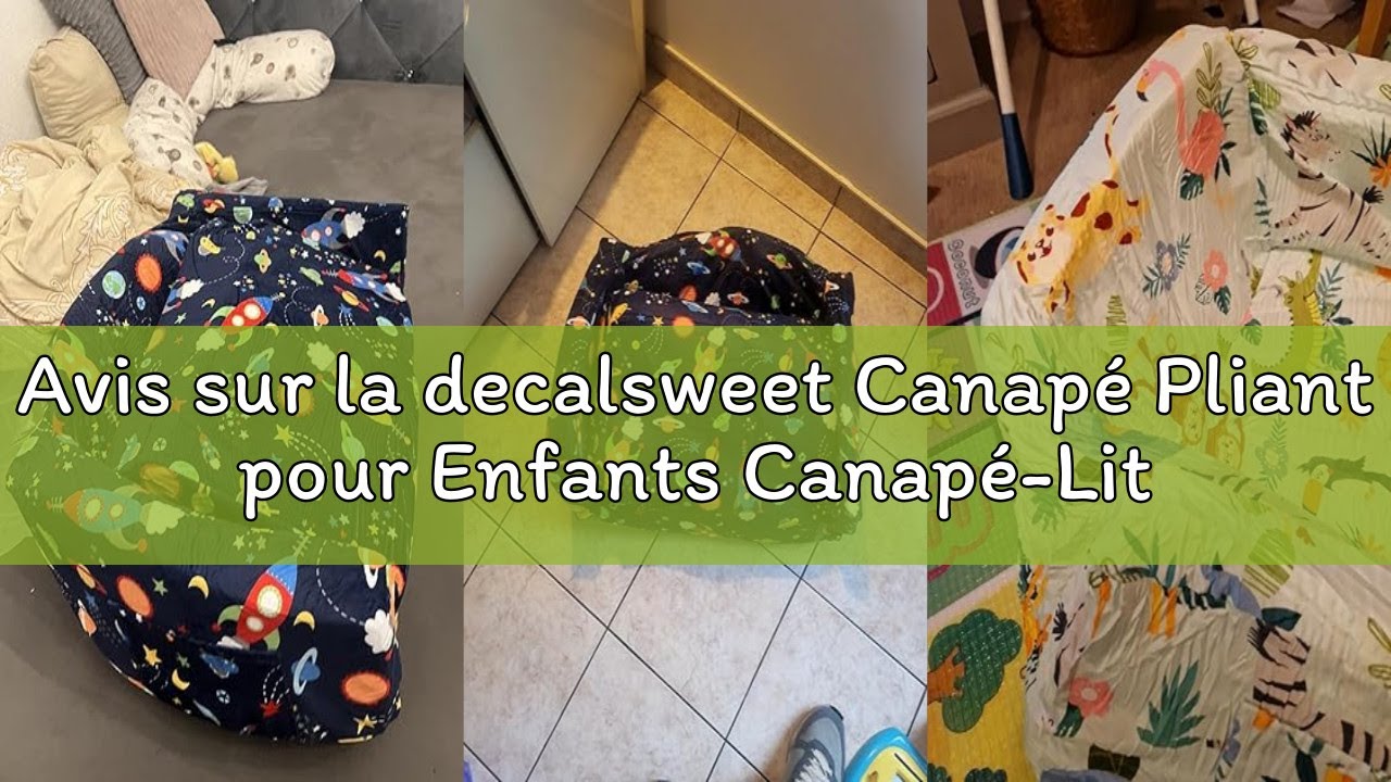 Avis sur la decalsweet Canapé Pliant pour Enfants Canapé-Lit Convertible 2 en 1, Canapé-Lit pour Béb