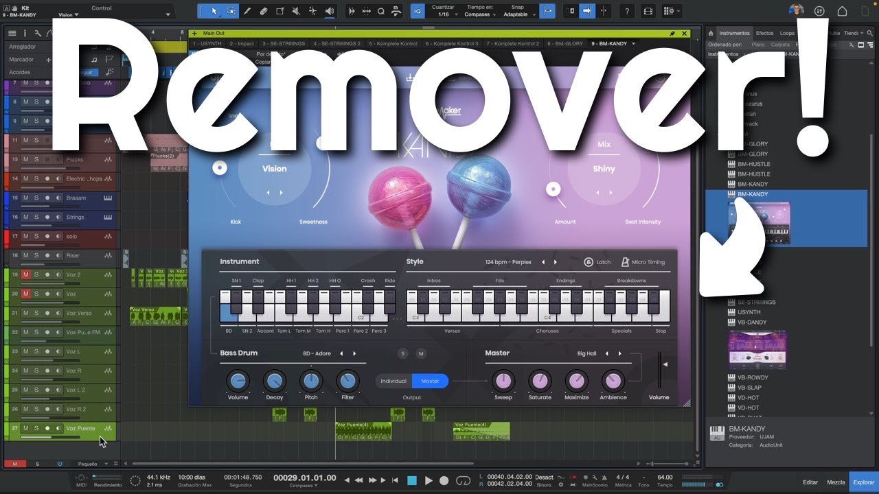 Remover Correctamente Instrumentos Virtuales. Rapidines De Studio One.