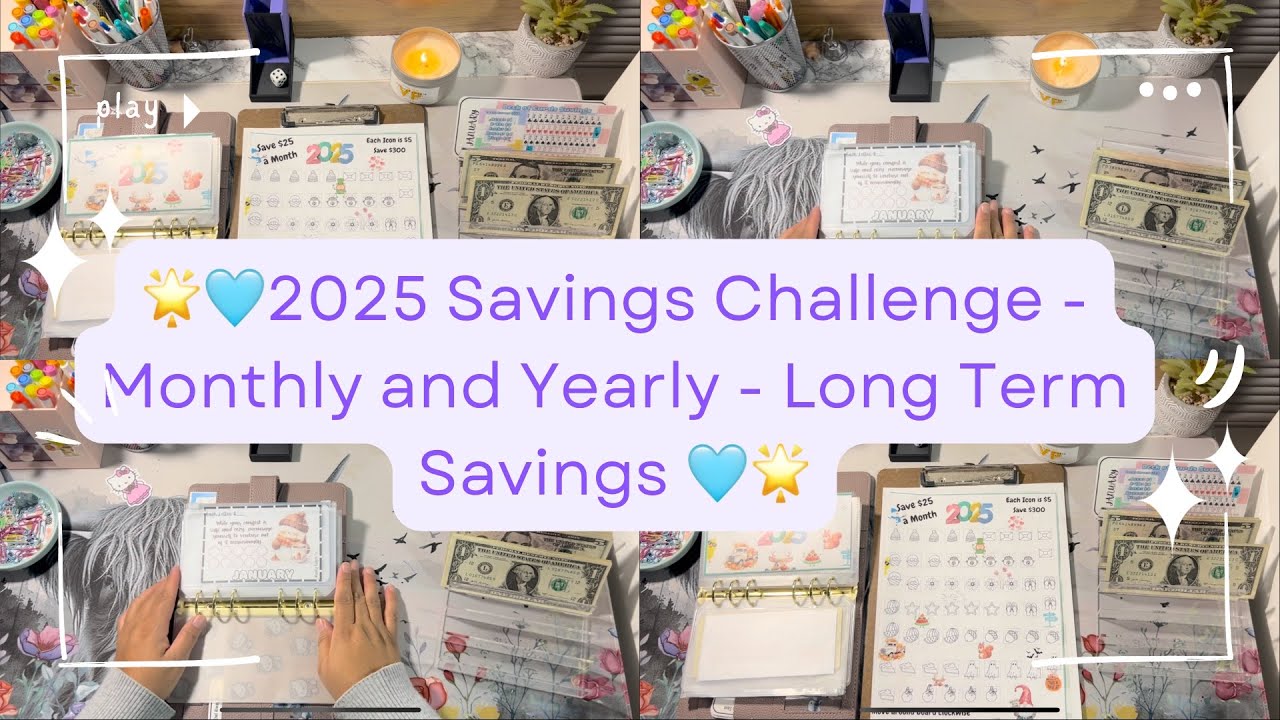 🩵🌟2025 Savings Challenges 🌟🩵Cash Stuffing 2025 #savingmoney #baddiesandbudgets #cashenvelopestuffing