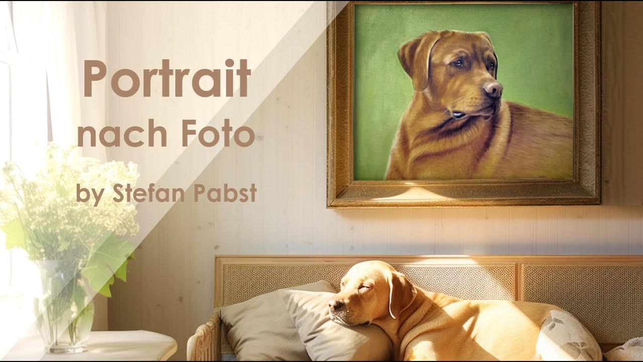 Speed Painting: Hund in Öl auf Leinwand | Portraitmalerei von Stefan Pabst
