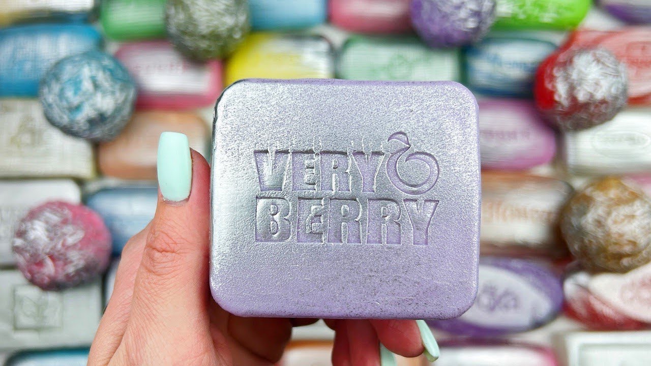 Hand crush soap stripes★Soap boxes with foam★Crushing сut soap★Cutting soap cubes★