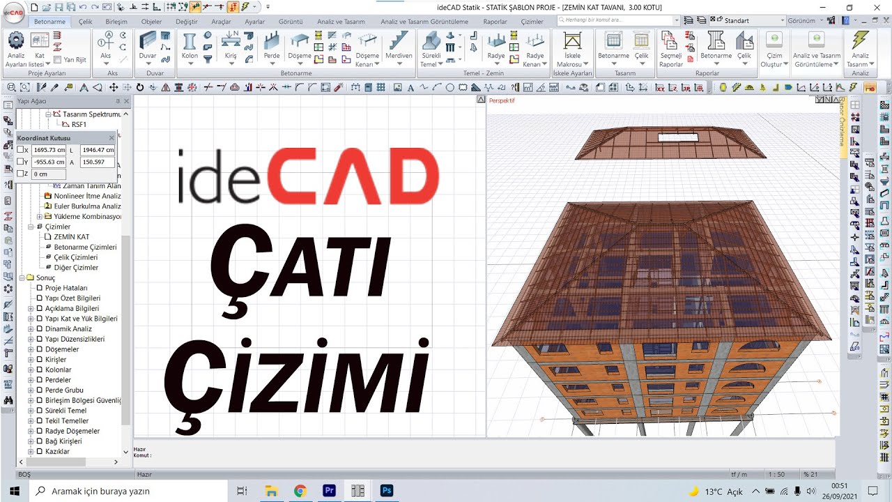 ideCAD Statik | 🏠 Çatı Çizimi  ✔ | #20