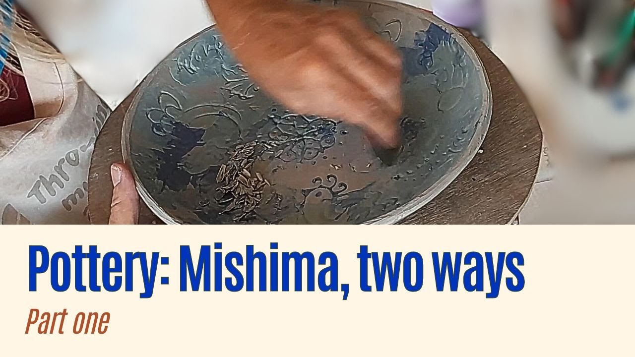 Pottery Technique: Mishima two ways, Part 1 | Texture inlaid with slip.