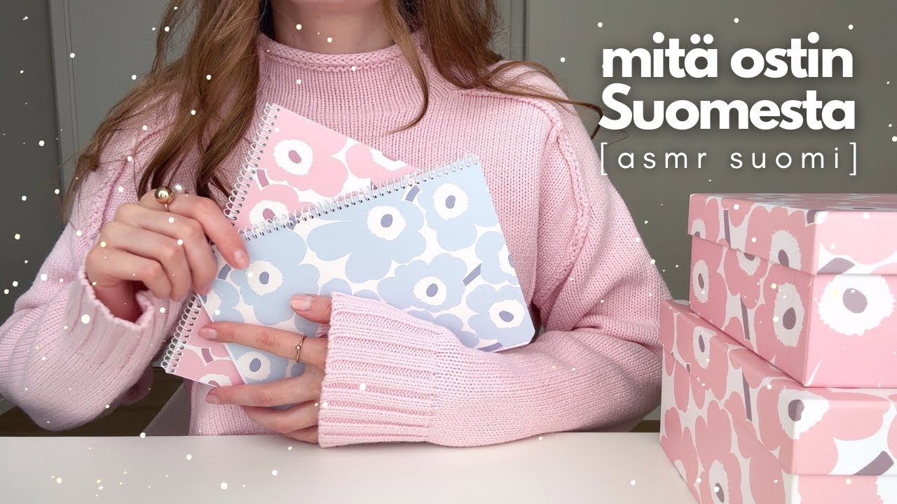 ASMR suomi - Mitä Ostin Suomesta 🇫🇮 | ostokset esittely (myös ruokaostokset) - Marimekko
