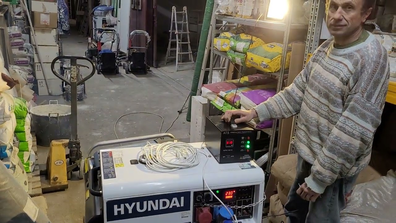 Funzionamento quadro ATS per avviamento automatico dei Generatori di corrente Hyudai 5 e 6 Kw