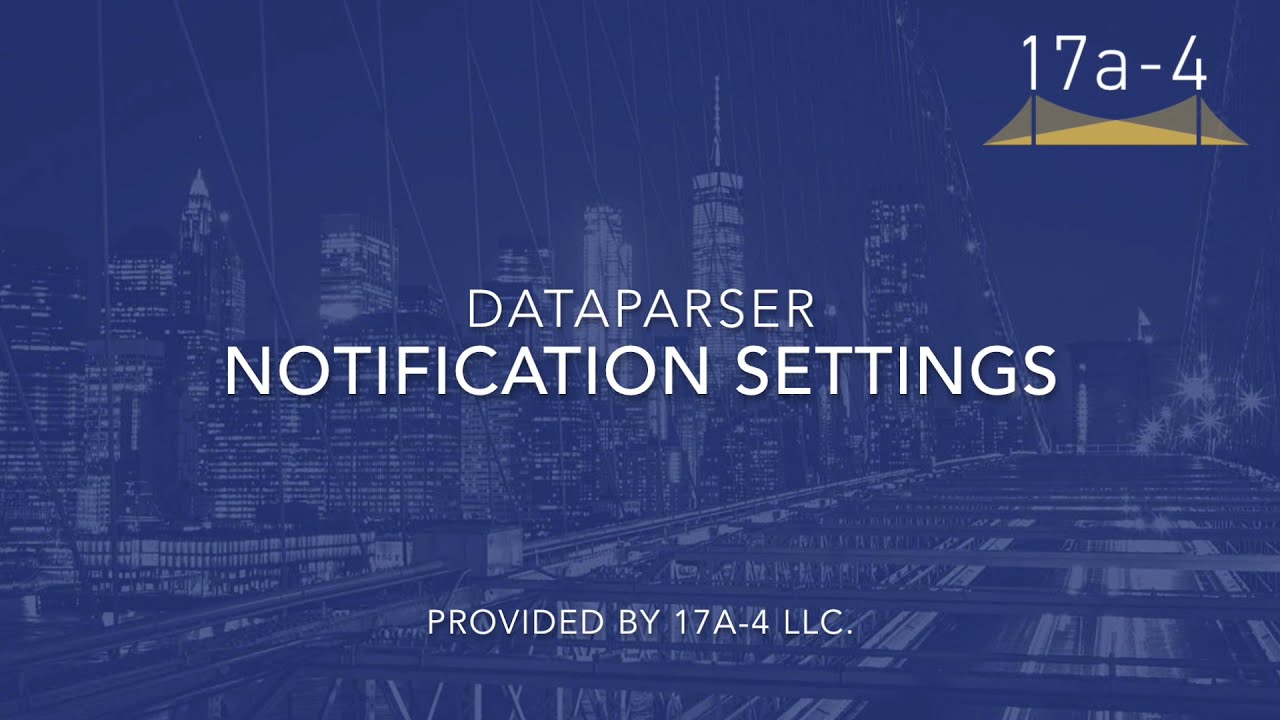 DataParser - Notification Settings