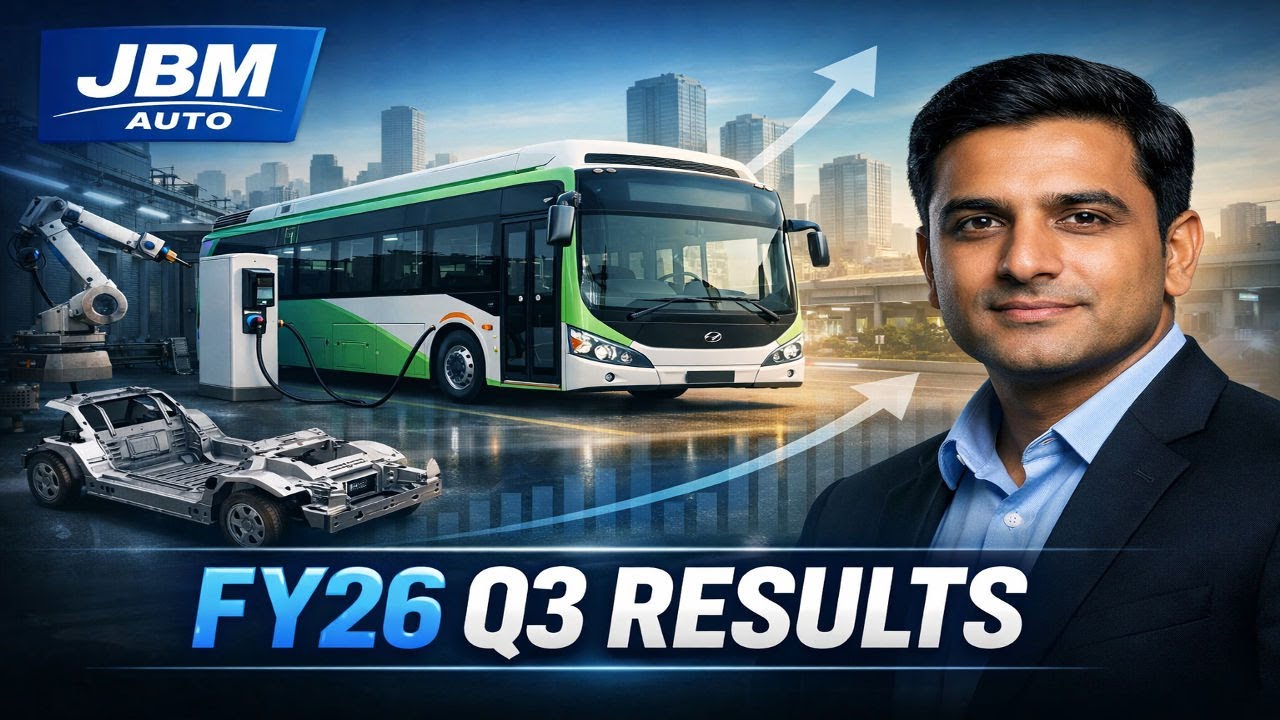 JBM Auto Q3 FY26 Results 🚍⚡ | EV Buses + Auto Business Growth | Share Analysis
