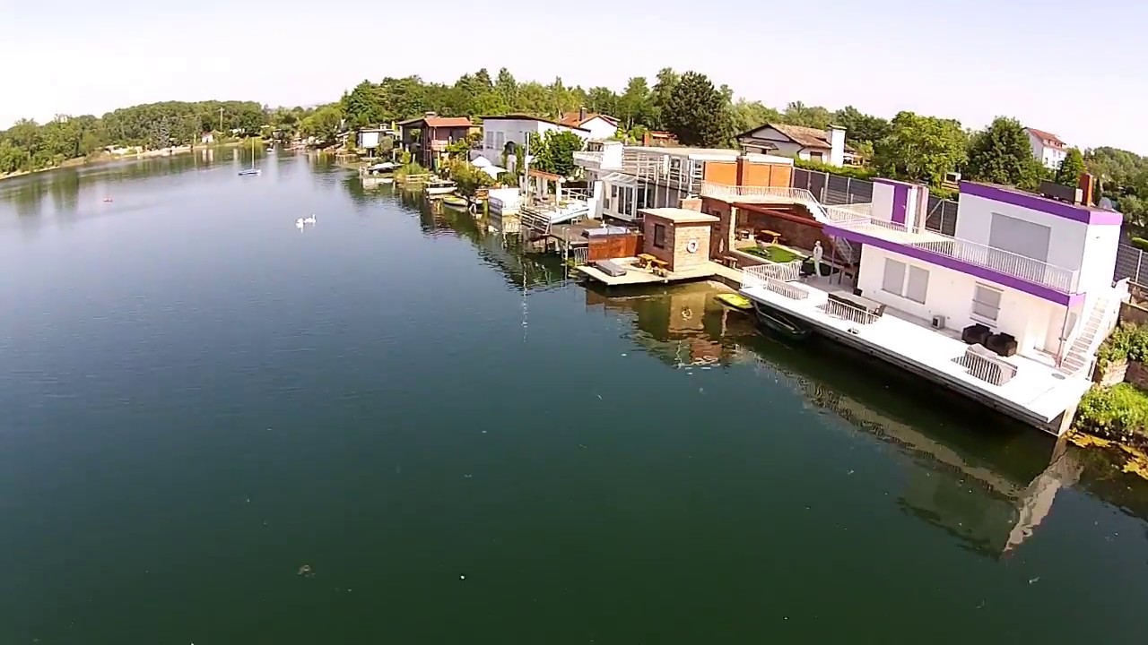 DJI Drohnenflug über Schwanenweiher, Blaue Adria, Altrip