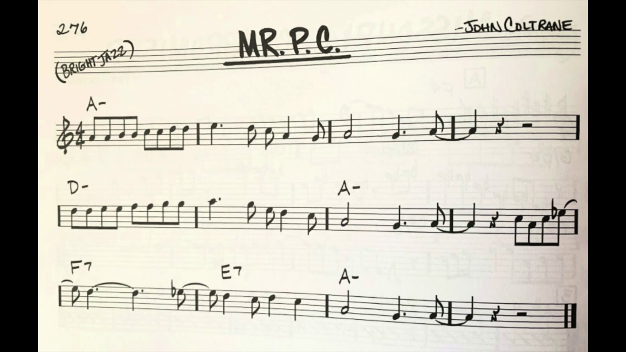 Mr  P C  for Alto Sax