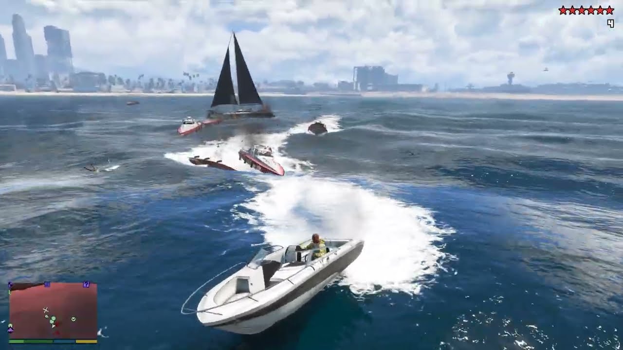 GTA 5 - CIA Colonel Assassination / Police Pegassi Vacca Chase + Ten Star Escape