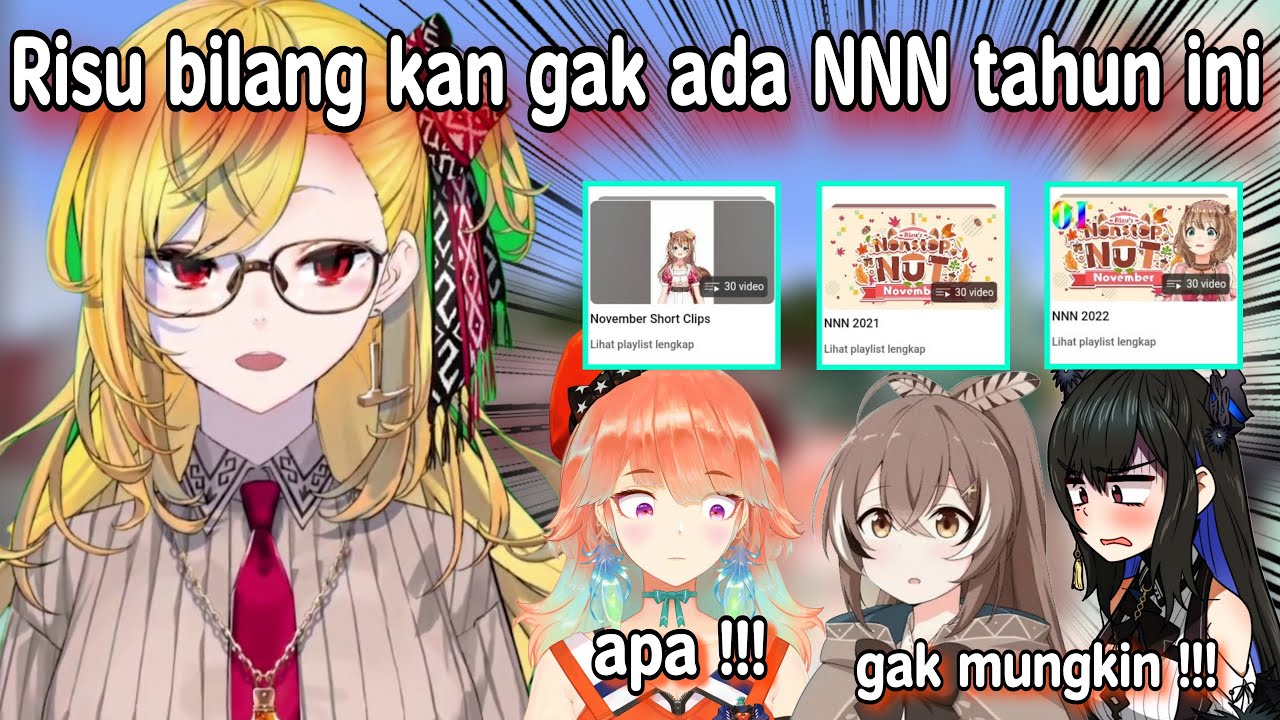 Reaksi Kiara,Mumei,Nerissa waktu di kasih tau Kaela kalau gak ada NNN tahun ini dari Risu ...