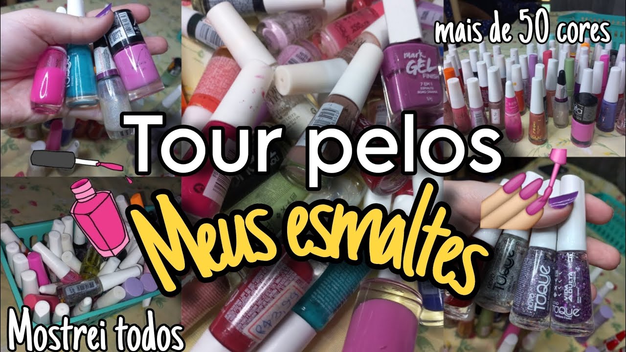 Tour completo pelos meus esmaltes | Mais de 50 esmaltes 👀😱