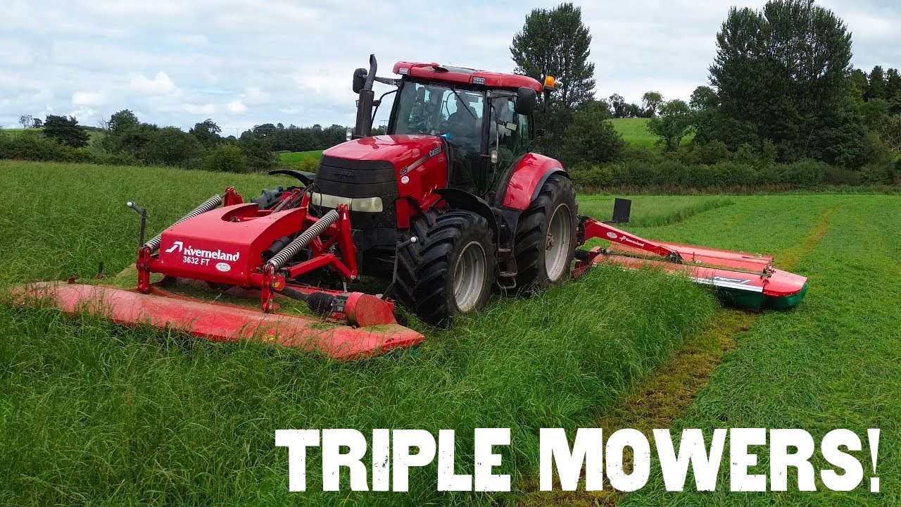 First Time Using Triple Mowers – Wet Third Cut Silage Is A Challenge!