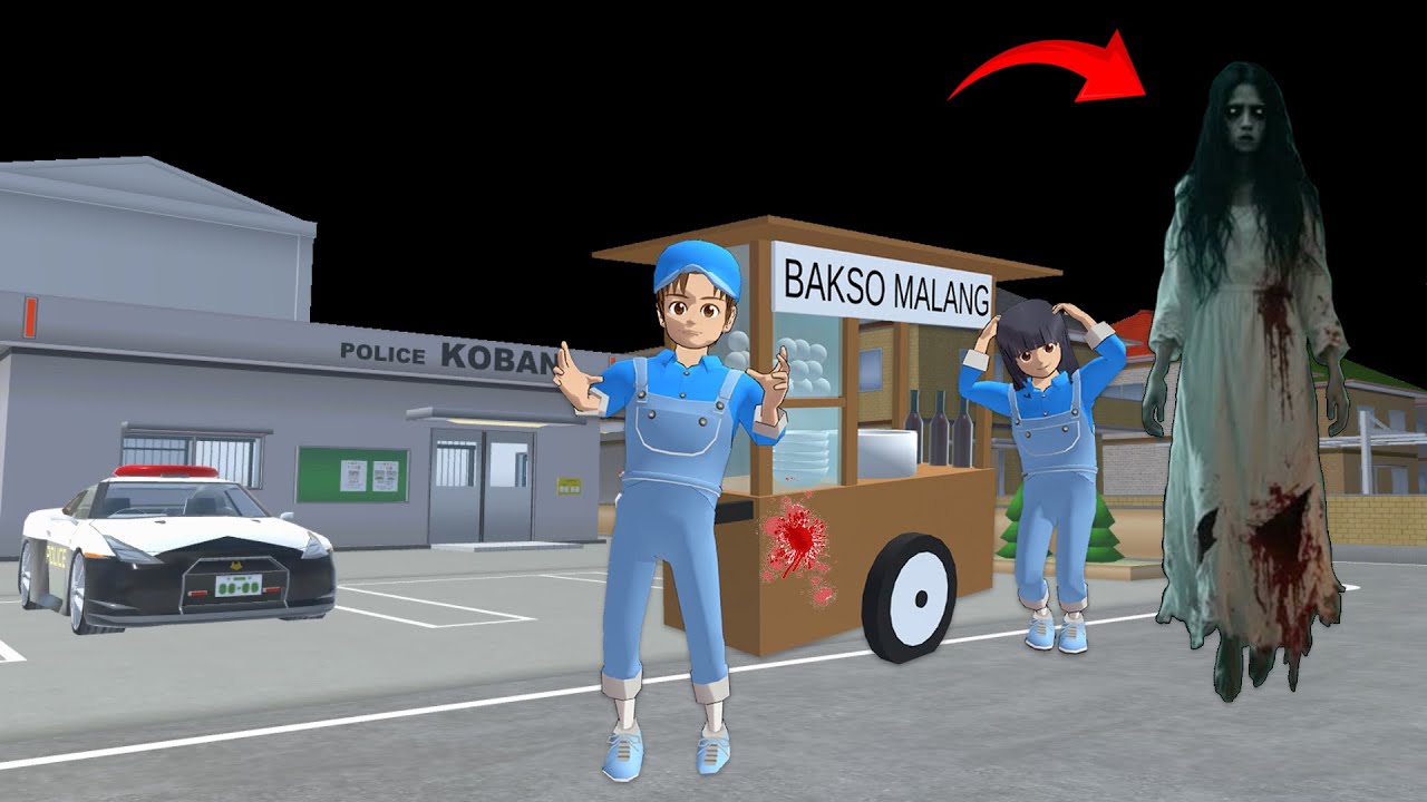 Yuta Mio PANIK Penjual Bakso Adalah HANTU || Sakura School Simulator