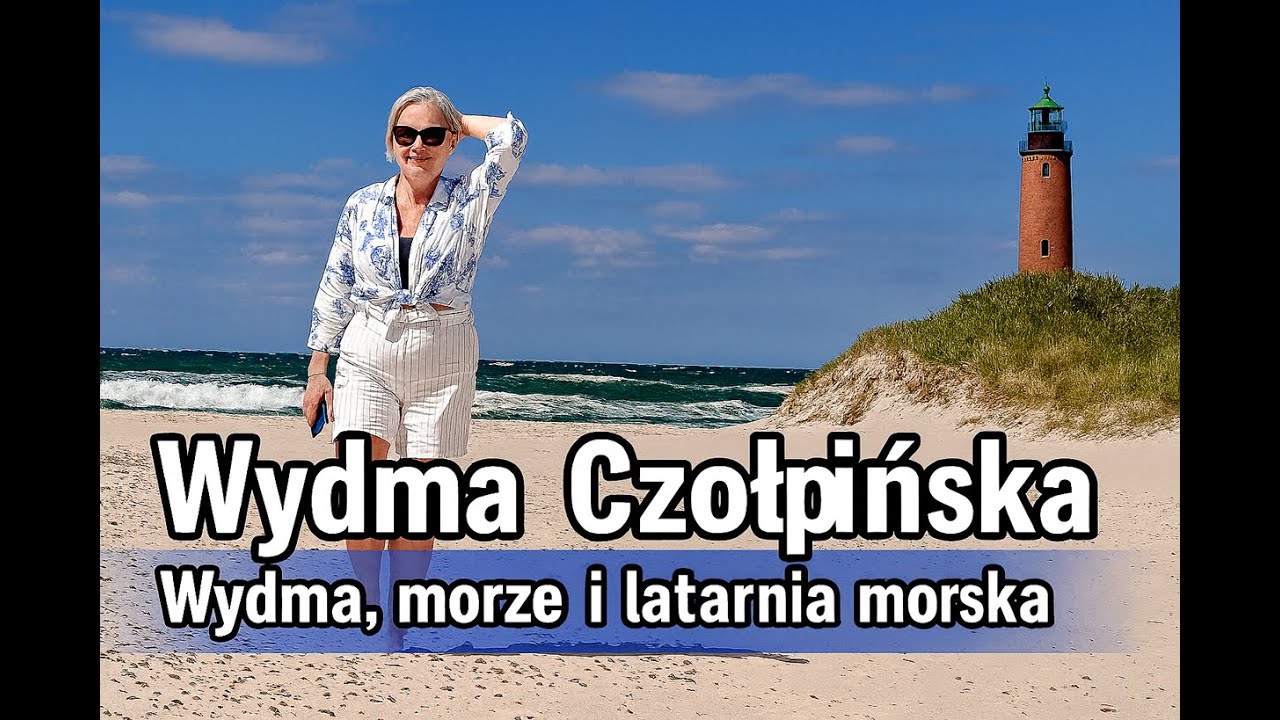 Wydma Czołpińska  Wydma, morze i latarnia morska