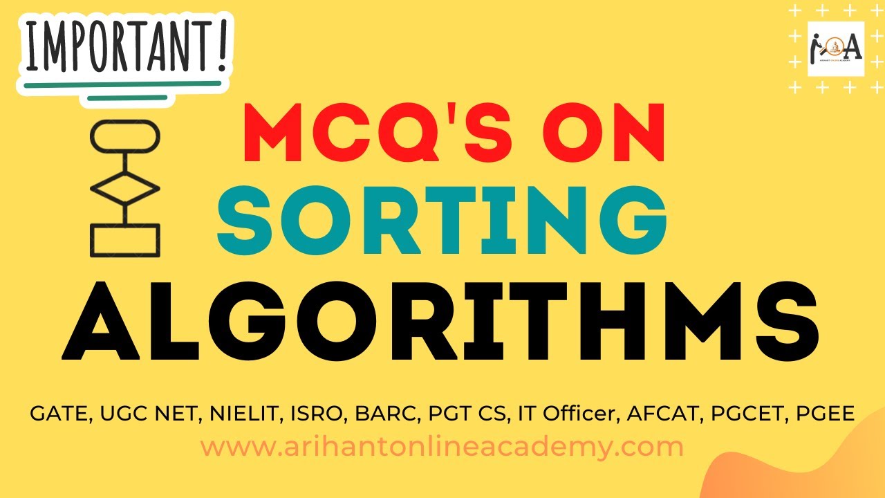 Методы сортировки - Алгоритмы | MCQ (подробные решения) для всех экзаменов по информатике | ADA