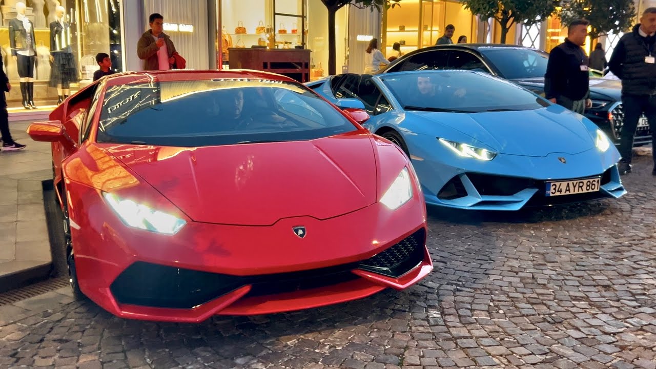 İstinyepark'a 4 Lamborghini Aynı Anda Gelirse! | İstanbul Supercar Spotting Pt17