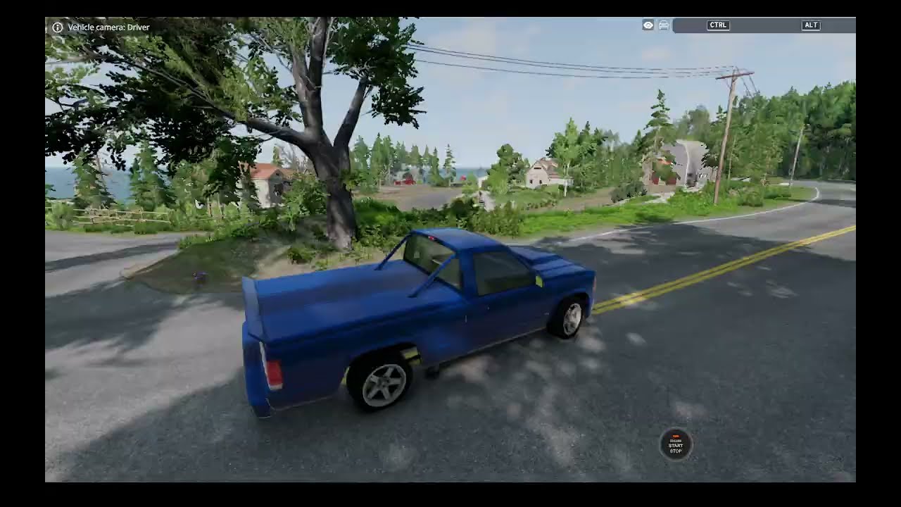 beam truck driving around