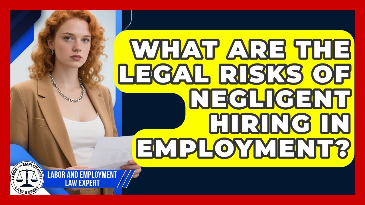 What Are The Legal Risks Of Negligent Hiring In Employment? - Labor and Employment Law Expert