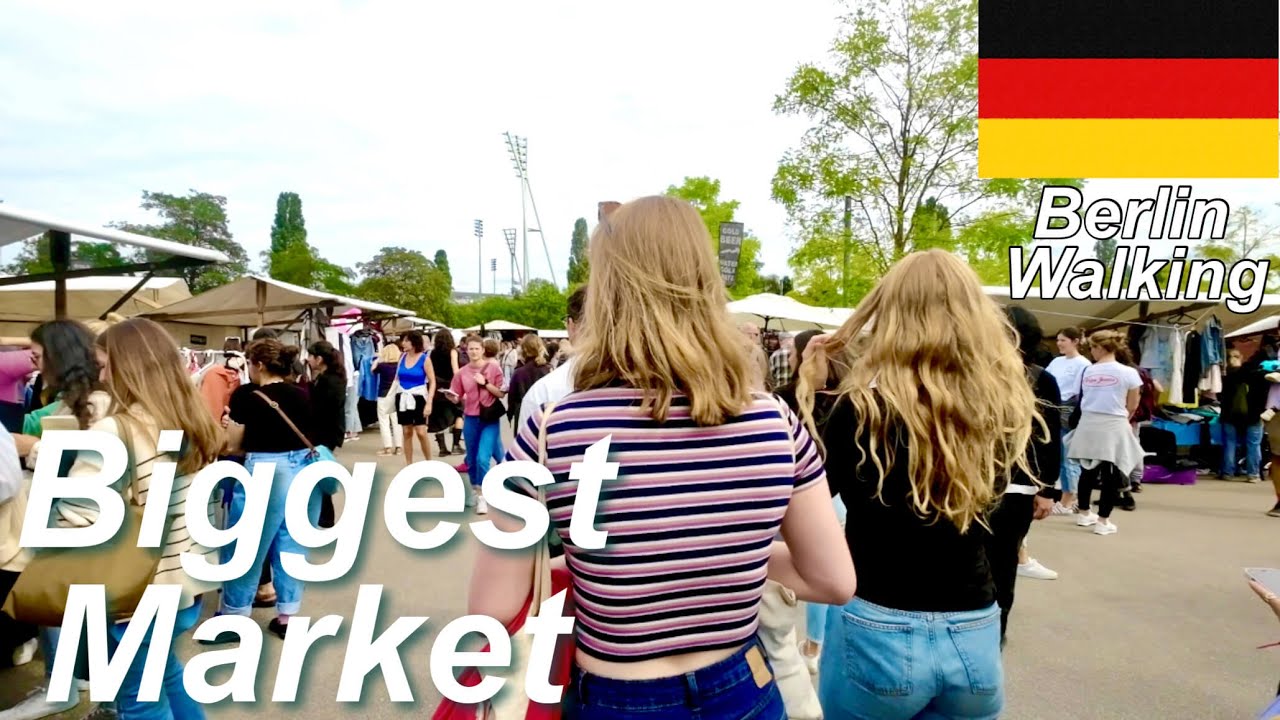 【Biggest Market】Berlin Walking  2023 Summer ,Germany 🇩🇪 | 4k 60fps Mauerpark