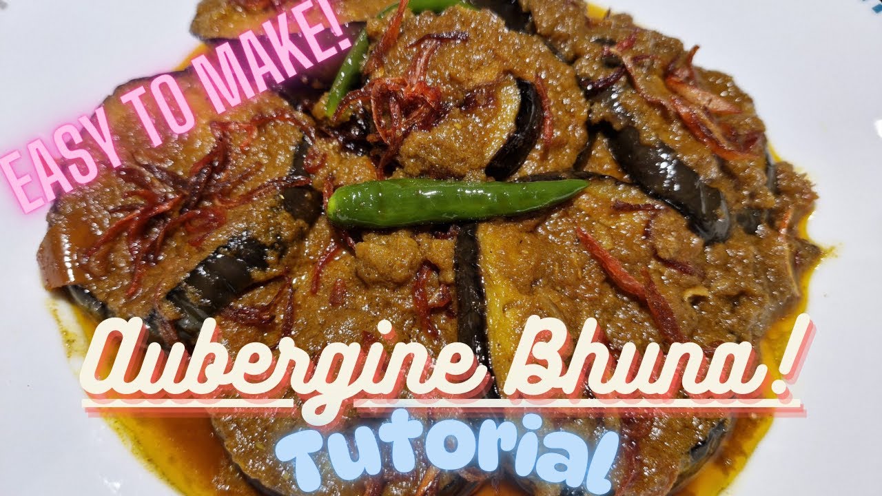 🍆 Aubergine Bhuna Masala | বেগুন ভুনা রেসিপি | Spicy Bengali Eggplant Curry with Tamarind Twist
