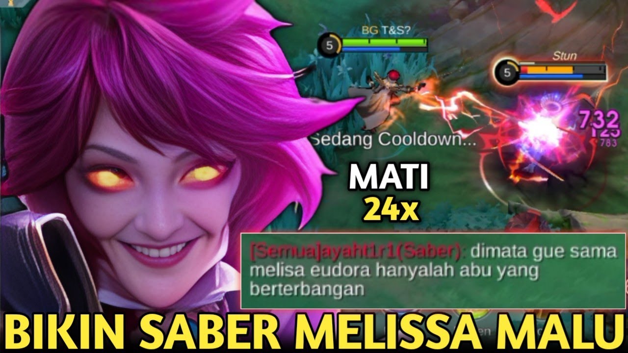 EUDORA MODE DENDAM PSIKOPAT! LOCK MELISSA & SABER ROAM SOMBONG SAMPE MALU BGT MATI 24x 2 LUSIN! MLBB