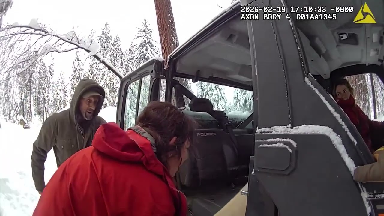 Tuolumne County Search and Rescue (SAR) team rescues man and dog snowed in at Long Barn cabin