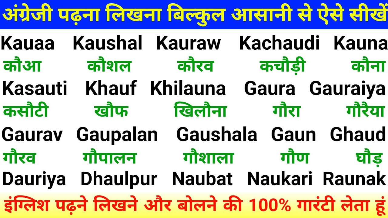 अंग्रेजी पढ़ना और इंग्लिश में नाम लिखना सीखें | How to learn English from zero | English Sikhen