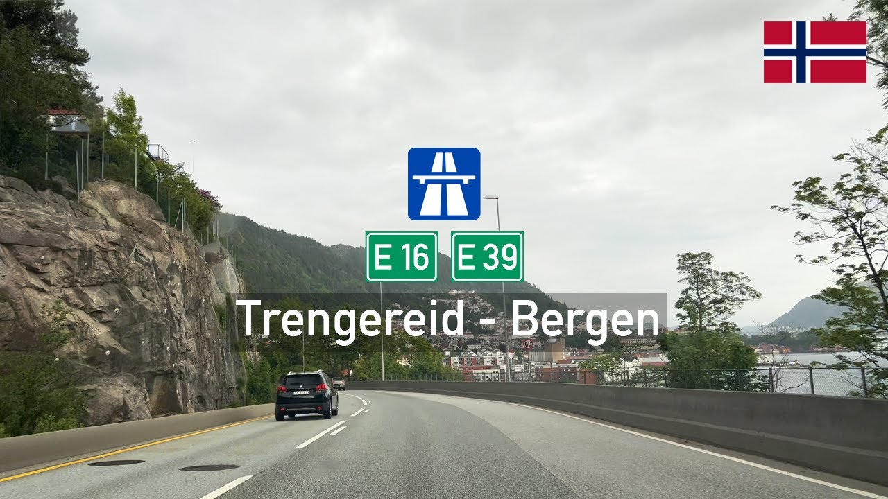 [4KHDR] Driving in Norway: E16 & E39 Motorvei from Trengereid to Bergen