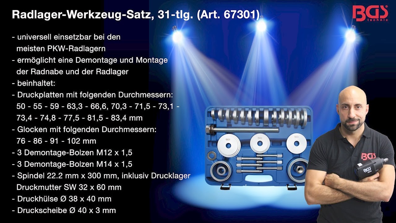 Tutorial: BGS technic Radlager Werkzeug Satz (Art 6730) - Bergische Innovations GmbH