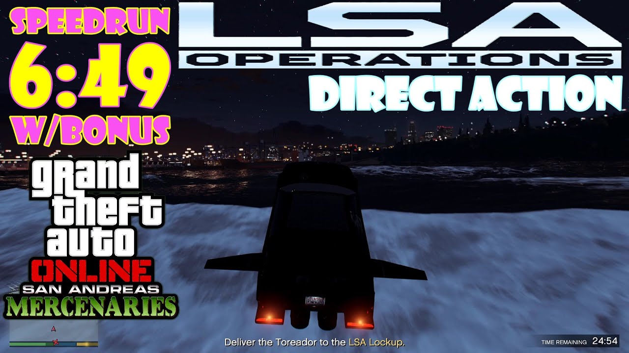 Direct Action: Speedrun W/Bonus: Armored Gunner (Charlie) LSA Operations | Mercenaries | GTA Online