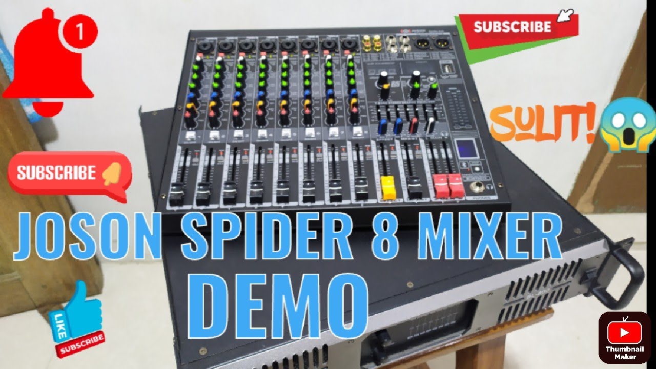 JOSON SPIDER 8 MIXER DEMO | 8channel mixer| Sulit na sulit😁