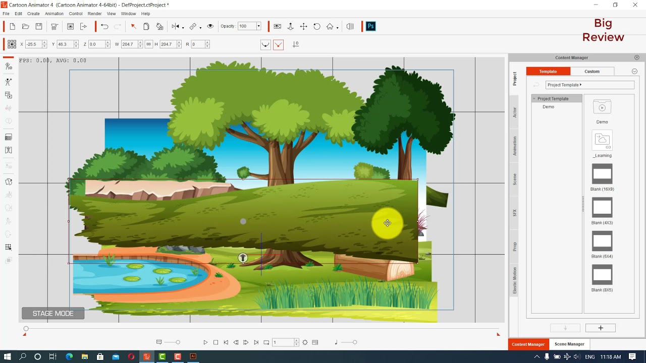 How to Create a Scene for Background in Cartoon Animator 4