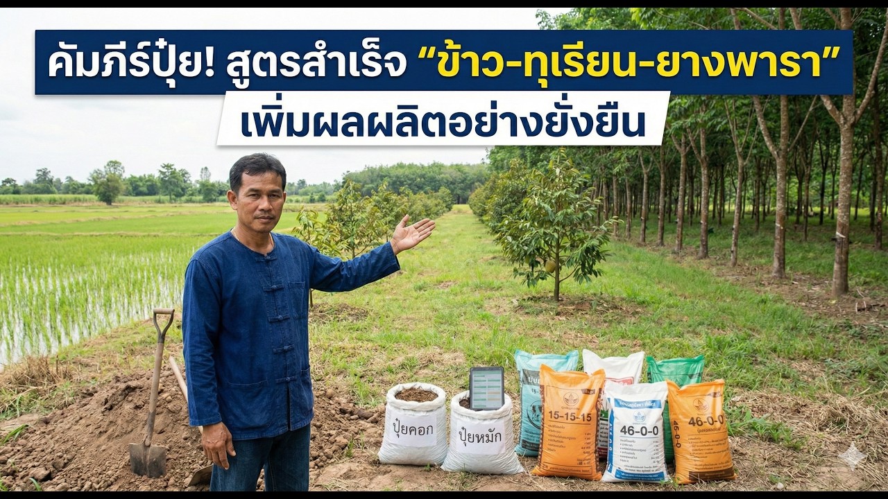 คำภีร์ปุ๋ยฉบับสมบูรณ์  ข้าว ทุเรียน ยางพารา #สูตรปุ๋ย