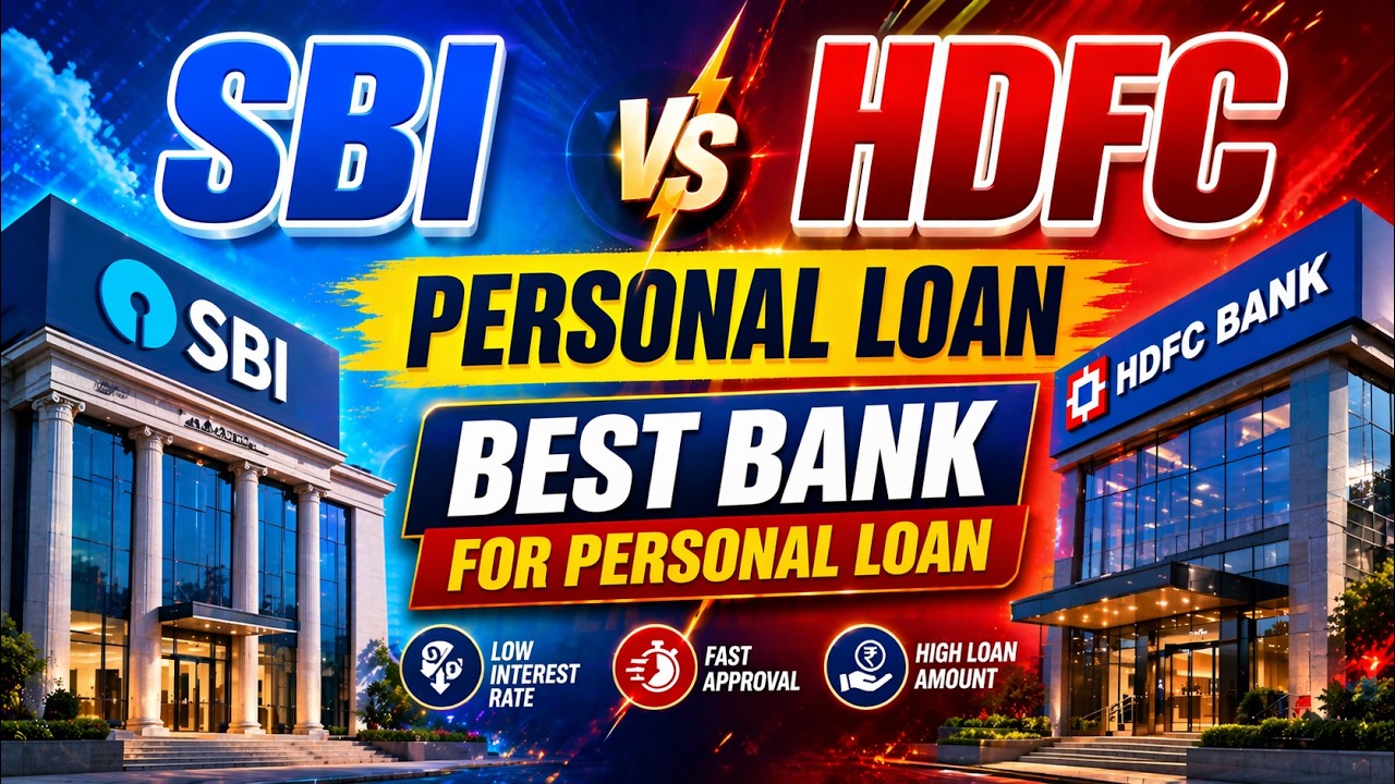 SBI vs HDFC Bank Personal Loan 2026 | Interest Rate, EMI, Charges, Best Bank? |