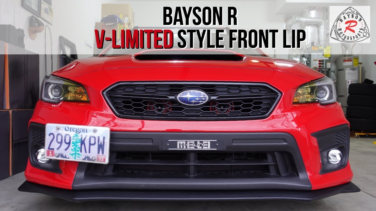 BAYSON R V-LIMITED Front Lip | How to Install on a 2018+ Subaru WRX/STI