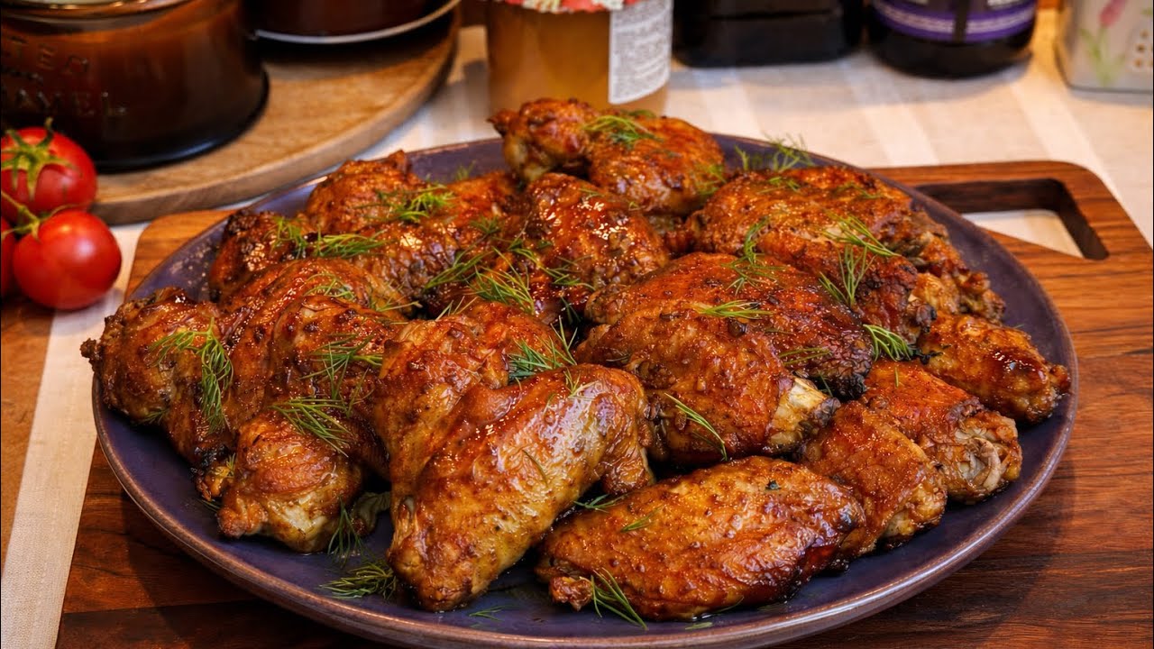 Easy Chicken Wings With Honey And Garlic | Gone In Seconds! 🪽