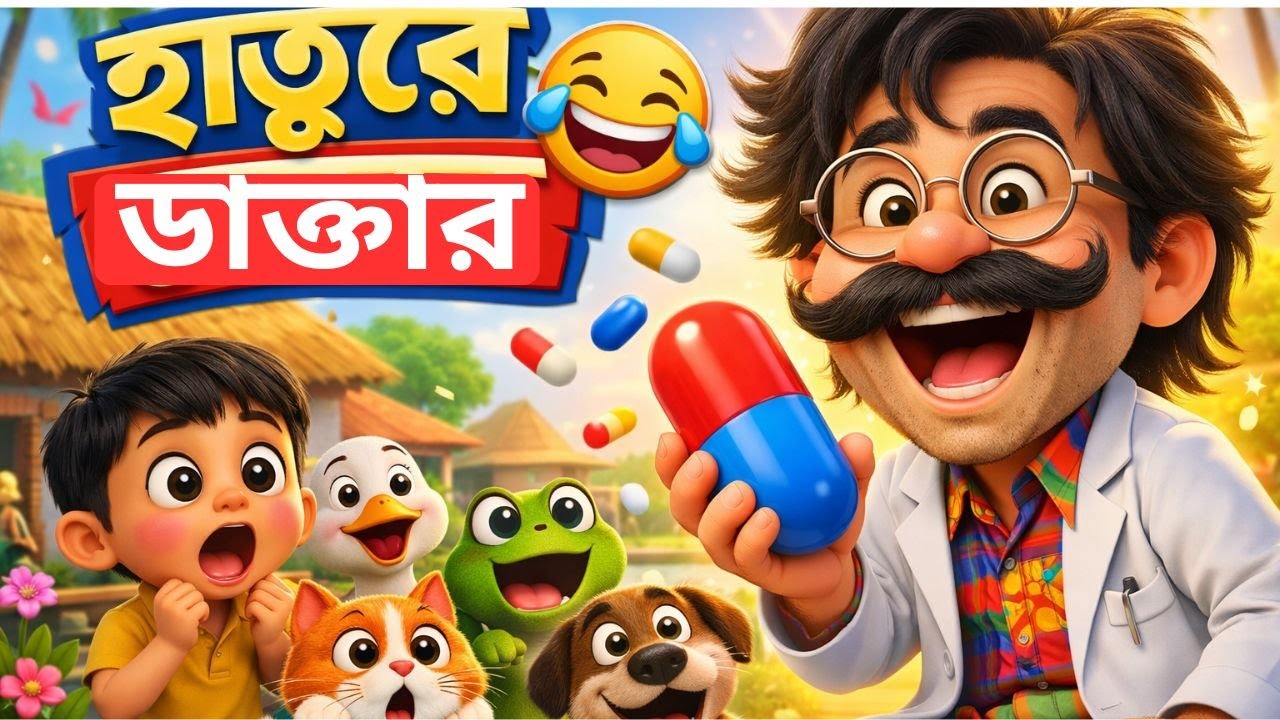 হাতুরে ডাক্তার ডাক্তার রে ভাই 🤣 | Funny Bangla Kids Cartoon Song | 3D Animation