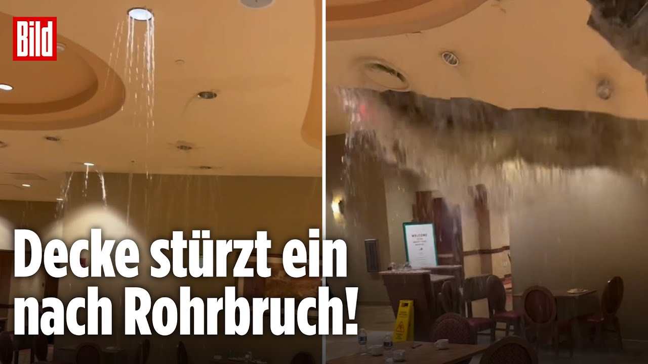 SCHOCK FÜR URLAUBER: Deckeneinsturz im Frühstücksraum nach Rohrbruch