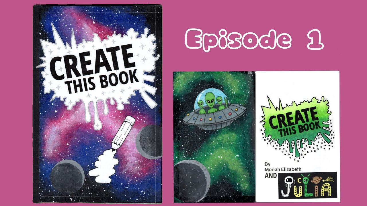 Create this Book - Episode 1: Space art for the cover and title page 👽🖖🛸🪐