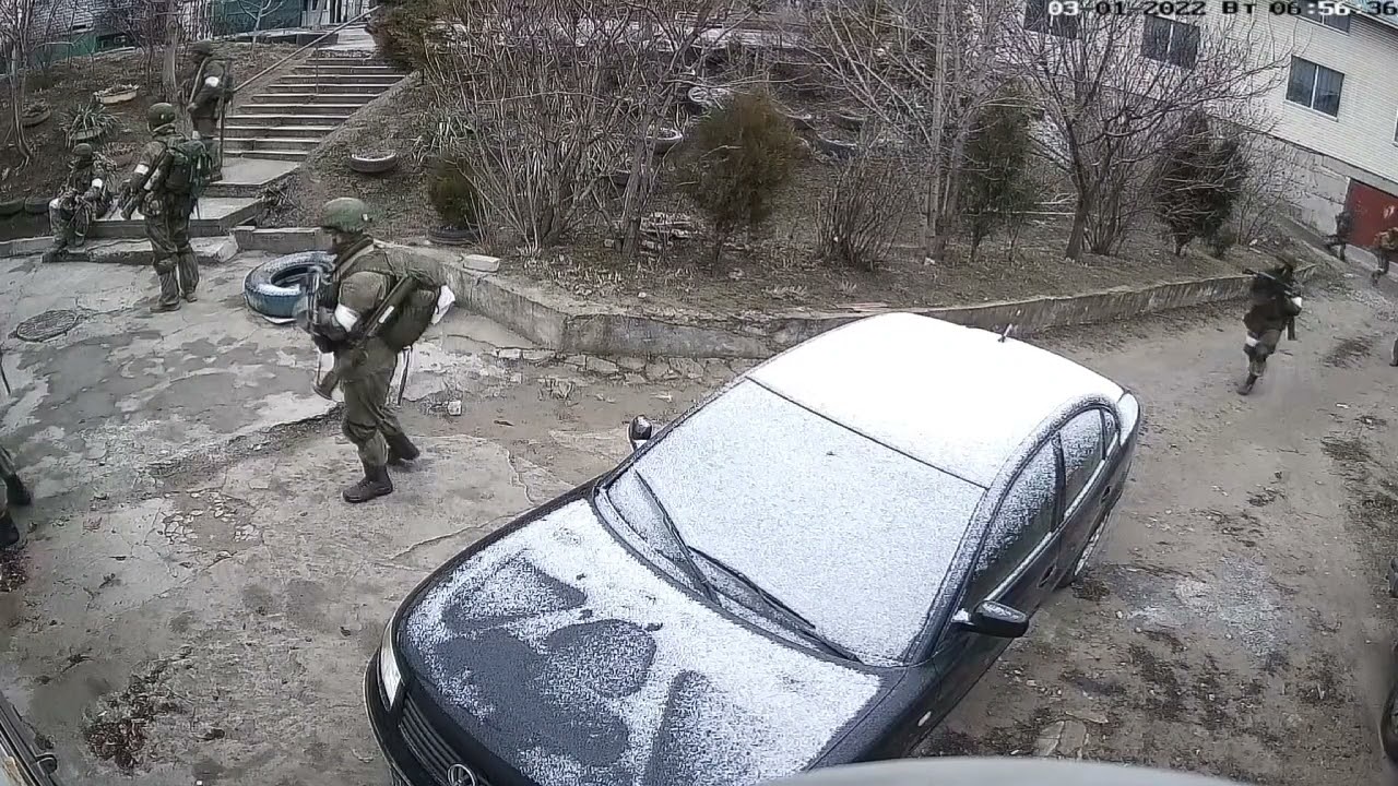 Russians are walking on the streets of my city