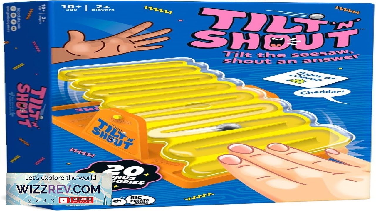 Big Potato Tilt n Shout Fast Paced Family Board Game for Adults