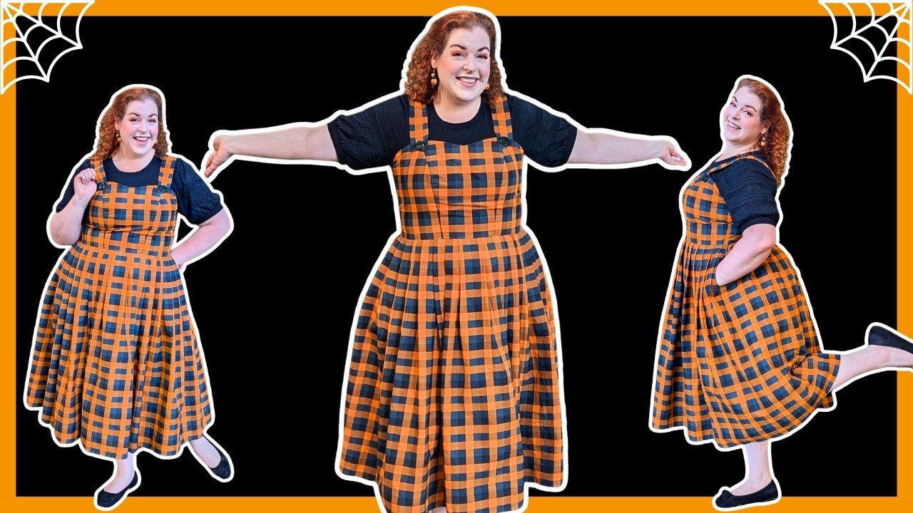 Fall Sewing! // A Plaid Halloween Jumper Dress